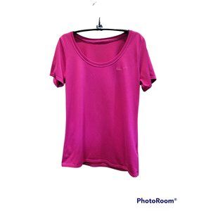 Nike Dri Fit Top Womens Short Sleeve Sz Small Pink Polyester